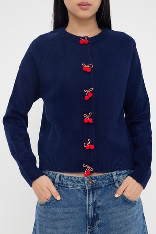 Cardigan - Blu e rosso