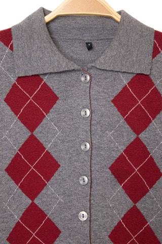 Cardigan - Rosso e grigio
