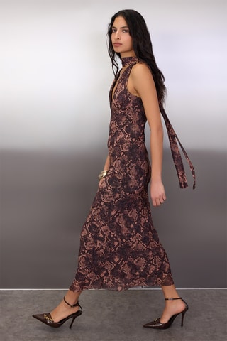 Abito lungo - Marrone e nero