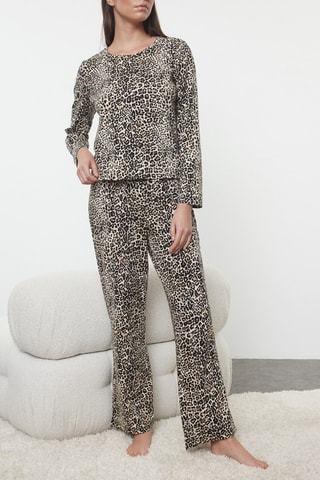 Pigiama - Nero, beige e marrone