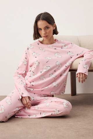 Pigiama - Bianco, nero e rosa