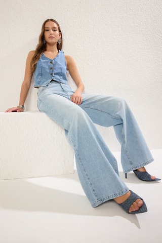 Jean wide legs - Bleu