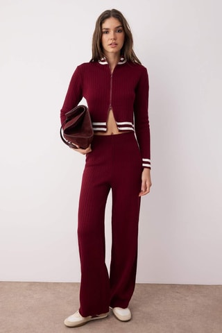 Cardigan e pantaloni - Bordeaux