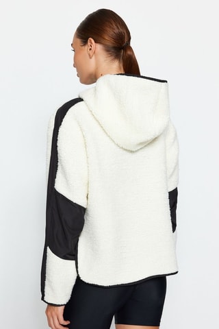 Felpa oversize con cappuccio - Nero e bianco