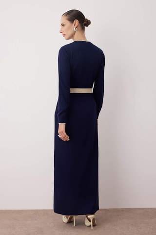 Abito lungo - Beige e blu