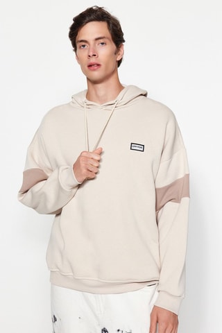 Felpa con cappuccio - Beige