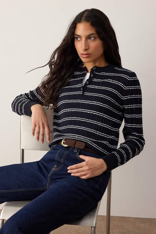 2 maglie regular - Bianco, beige e blu