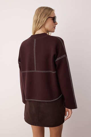 Cardigan regular - Marrone