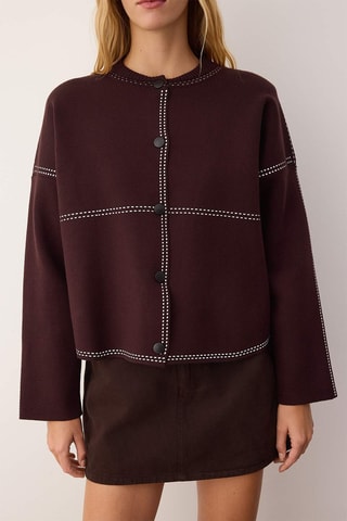 Cardigan regular - Marrone