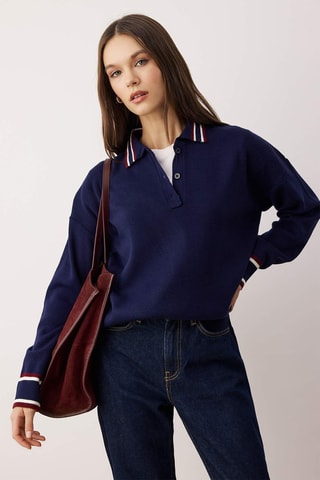 Maglia oversize - Bianco, rosso e blu