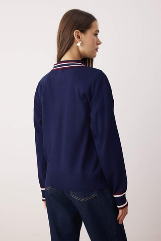 Maglia oversize - Bianco, rosso e blu