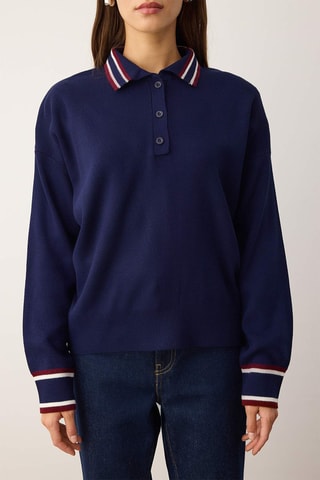 Maglia oversize - Bianco, rosso e blu