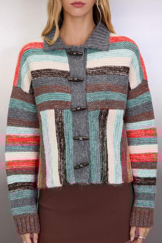 Cardigan - Bianco, rosso e verde