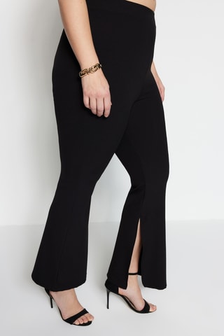 Pantaloni flare a vita alta Nero - Nero