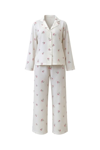Pigiama - Bianco, verde e rosa