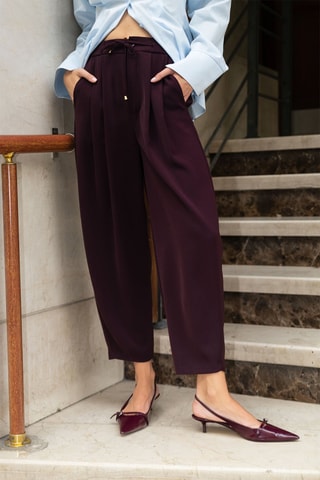 Pantalon carotte - Violet
