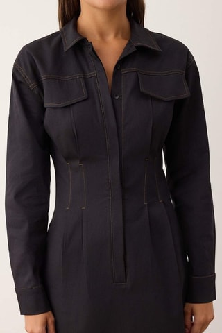 Abito a camicia in jeans - Blu