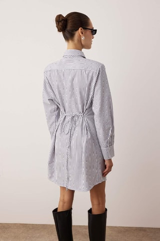 Abito taglio dritto - Bianco e grigio