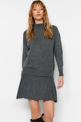 Maglia e gonna - Grigio