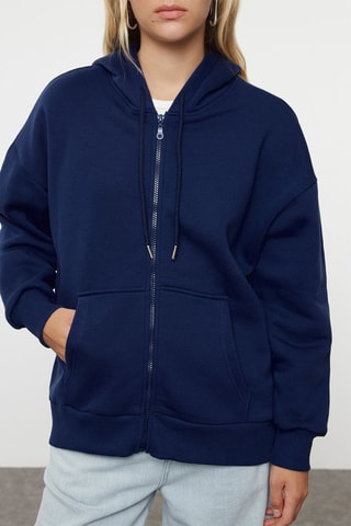 Felpa con cappuccio - Blu