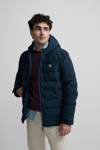 Piumino con cappuccio - Blu