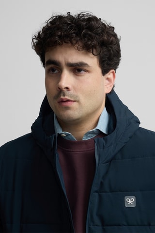 Piumino con cappuccio - Blu