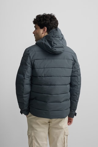 Piumino con cappuccio - Grigio