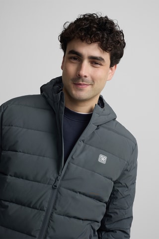 Piumino con cappuccio - Grigio