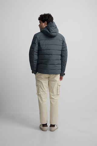 Piumino con cappuccio - Grigio
