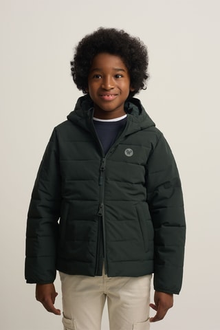 Piumino con cappuccio - Verde