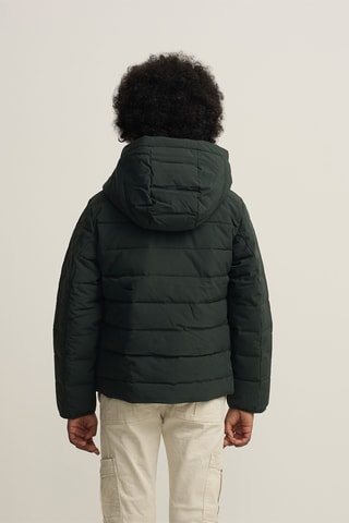 Piumino con cappuccio - Verde