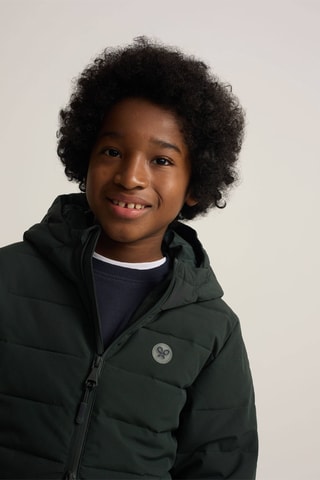 Piumino con cappuccio - Verde