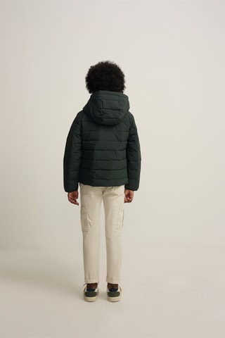 Piumino con cappuccio - Verde