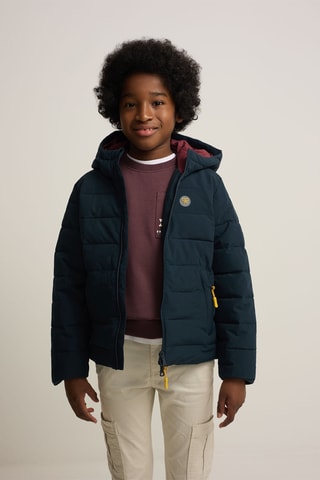 Piumino con cappuccio - Blu