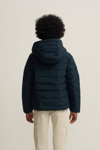 Piumino con cappuccio - Blu