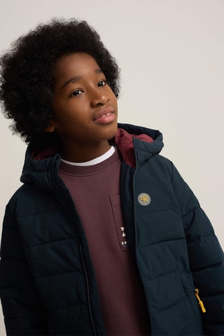 Piumino con cappuccio - Blu