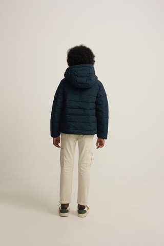 Piumino con cappuccio - Blu