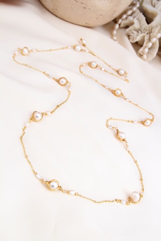 Collar - Dorado y blanco