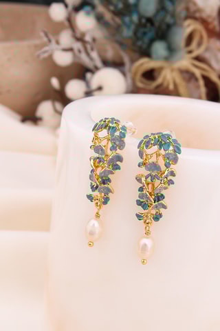 Pendientes - Dorado y azul