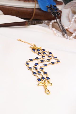 Pulsera - Dorado y azul marino