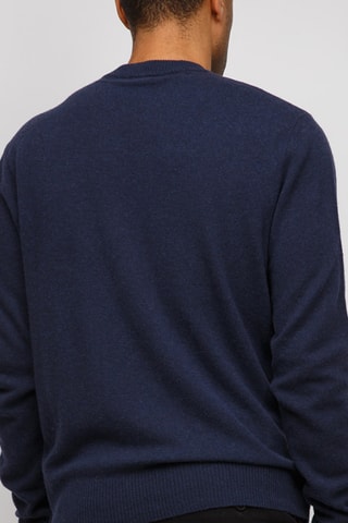 Pull en laine et cachemire - Bleu marine