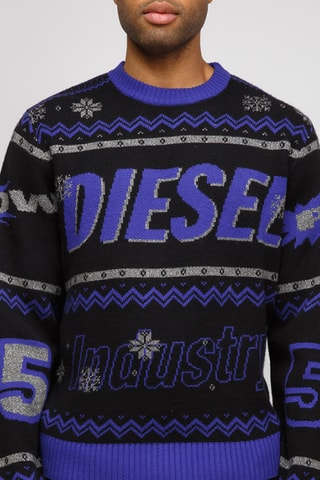 Pull en laine - Noir et bleu