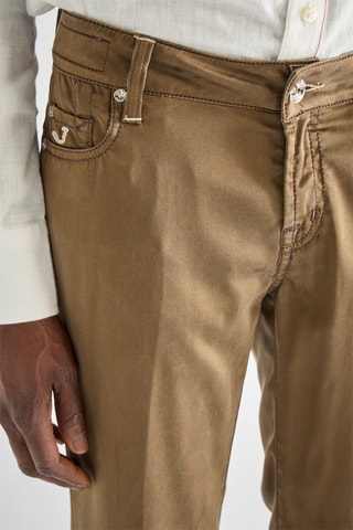 Pantalon en soie - Marron