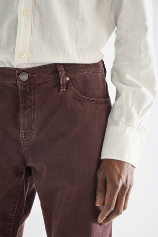 Pantalon slim - Marron