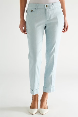 Pantalon en lin - Bleu clair