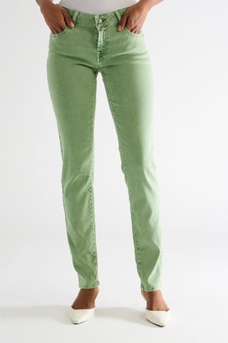 Pantalon slim en lin - Vert clair