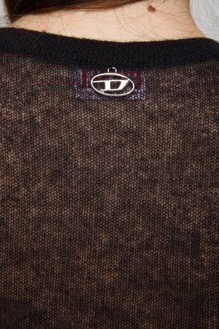 Crop top en mohair et alpaga - Noir