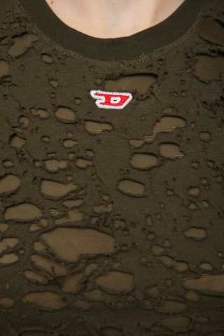 Top bi-matière - Vert olive