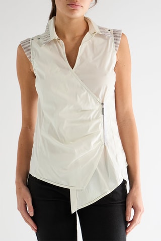 Chemise sans manches - Blanc cassé