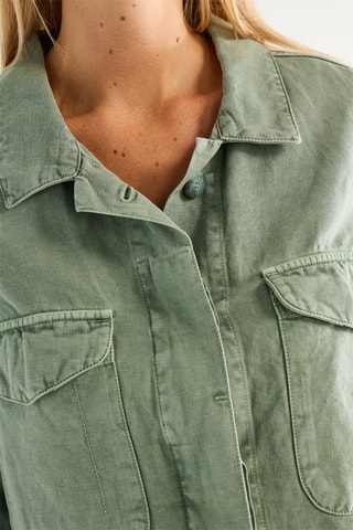 Chemise en lin - Vert kaki